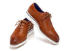 Paul Parkman Men's Woven Leather Smart Casual Shoes Camel Brown (ID#182-WVN-CML)