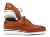 Paul Parkman Men's Woven Leather Smart Casual Shoes Camel Brown (ID#182-WVN-CML)