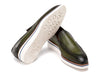 Paul Parkman Men's Smart Casual Perforated Leather Loafers Green (ID#186-PR-GRN)