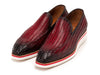 Paul Parkman Men's Smart Casual Bordeaux Woven Leather Loafers (ID#186-WN-BRD)