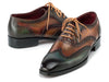 Paul Parkman Wingtip Oxfords Green Hand-painted Calfskin (ID#228-GRN)