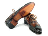 Paul Parkman Wingtip Oxfords Green Hand-painted Calfskin (ID#228-GRN)