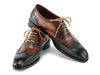 Paul Parkman Wingtip Oxfords Green Hand-painted Calfskin (ID#228-GRN)