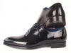 Paul Parkman Men's Black Polished Leather Oxford Shoes (ID#22BLK55)
