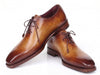 Paul Parkman Men's Goodyear Welted Three Eyelet Wholecut Oxfords Tan Burnished (ID#22TAN87)