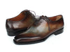 Paul Parkman Men's Brown & Blue Patina Goodyear Welted Wholecut Oxfords (ID#22U87)