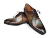 Paul Parkman Men's Brown & Blue Patina Goodyear Welted Wholecut Oxfords (ID#22U87)