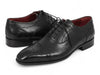 Paul Parkman Men's Genuine Ostrich Captoe Oxfords Black (ID#24XS-BLK)