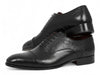 Paul Parkman Men's Genuine Ostrich Captoe Oxfords Black (ID#24XS-BLK)