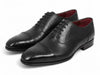 Paul Parkman Men's Genuine Ostrich Captoe Oxfords Black (ID#24XS-BLK)