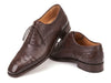 Paul Parkman Men's Brown Genuine Ostrich Skin Cap Toe Oxford Shoes (ID#24XS-BRW)