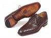 Paul Parkman Men's Brown Genuine Ostrich Skin Cap Toe Oxford Shoes (ID#24XS-BRW)