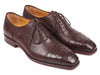 Paul Parkman Men's Brown Genuine Ostrich Skin Cap Toe Oxford Shoes (ID#24XS-BRW)