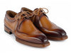 Paul Parkman Men's Hand-Welted Camel Brown Leather Derby Shoes (ID#326B12)