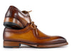 Paul Parkman Men's Hand-Welted Camel Brown Leather Derby Shoes (ID#326B12)