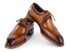 Paul Parkman Men's Hand-Welted Camel Brown Leather Derby Shoes (ID#326B12)