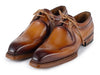 Paul Parkman Men's Hand-Welted Camel Brown Leather Derby Shoes (ID#326B12)