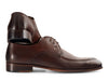 Paul Parkman Brown & Bordeaux Leather Apron Derby Shoes (ID#33BRD92)