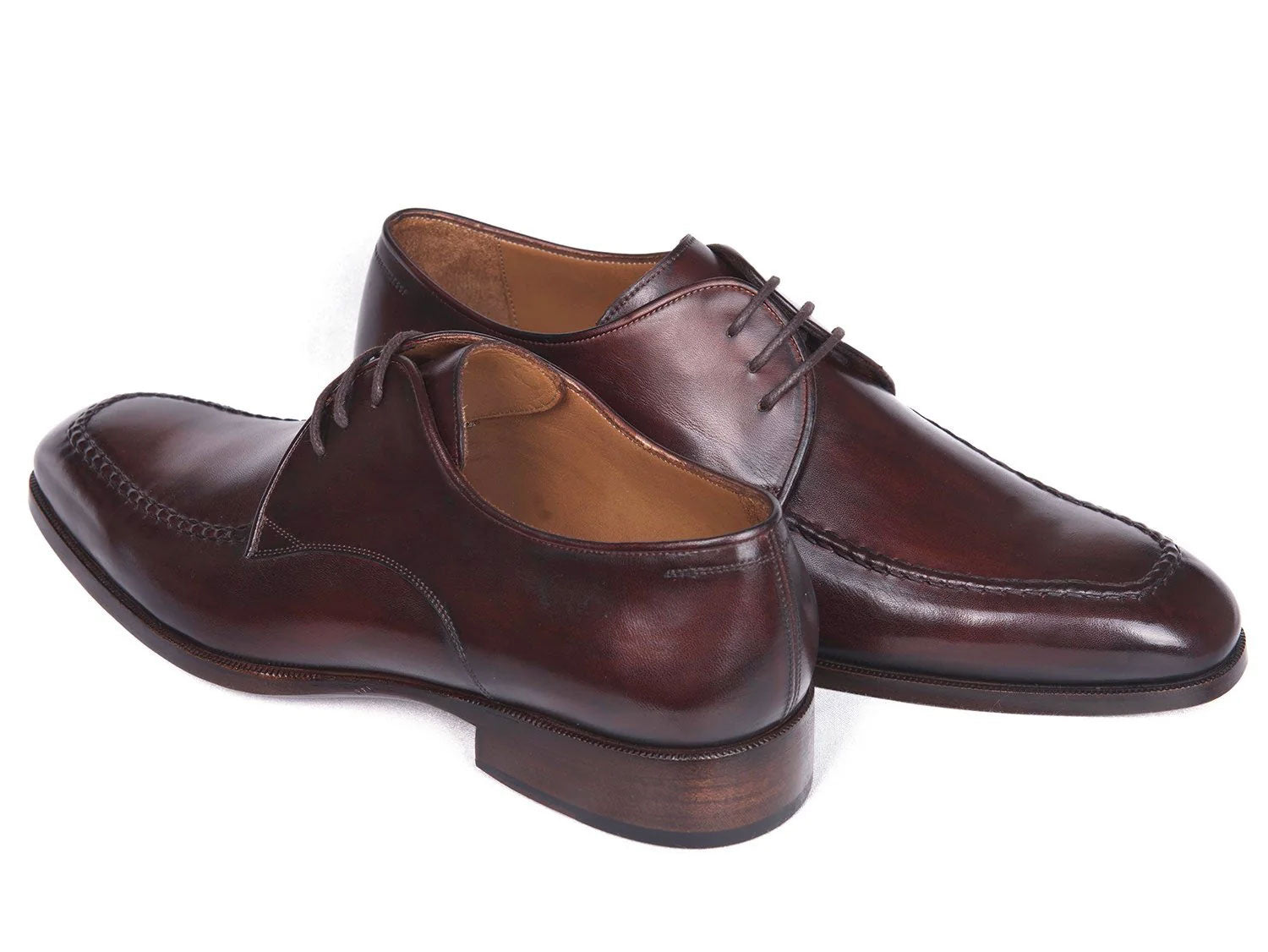 Chaussures Derby à bout droit en cuir et daim marron Chaussures Derby à bout droit en cuir et daim marron