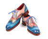 Paul Parkman Blue & Pink Wingtip Oxfords Goodyear Welted (ID#027-BLUPNK)