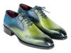 Paul Parkman Goodyear Welted Punched Oxfords Blue & Green (ID#5364-GBL)