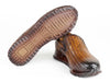 Paul Parkman Men's Brown Woven Leather Slip-On Sneakers (ID#LW204BRW)