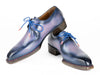 Paul Parkman Men's Hand-Welted Pink & Navy Leather Derby Shoes (ID#599F67)