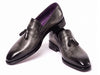 Paul Parkman Gray & Black Patina Goodyear Welted Tassel Loafers (ID#51TS-GRY)