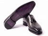 Paul Parkman Gray & Black Patina Goodyear Welted Tassel Loafers (ID#51TS-GRY)