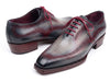 Paul Parkman Men's Ice Blue & Bordeaux Patina Leather Brogue Oxford Shoes (ID#389C32)