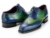 Paul Parkman Goodyear Welted Men's Wingtip Oxfords Blue & Green (ID#6819-BRN)