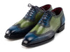 Paul Parkman Goodyear Welted Men's Wingtip Oxfords Blue & Green (ID#6819-BRN)