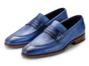 Paul Parkman Men's Split Toe Loafer Shoes Blue (ID#694BL65)