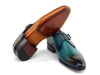 Paul Parkman Men's Single Monkstrap Shoes Turquoise & Brown (ID#69V7U)