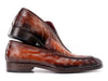 Paul Parkman Genuine Ostrich Skin Loafers Brown (ID#73954-BRW)