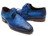 Paul Parkman Men's Ocean Color Genuine Ostrich Derby Shoes (ID#79V22)
