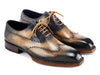 Paul Parkman Goodyear Welted Men's Wingtip Oxfords Camel & Navy (ID#81CML62)