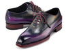 Paul Parkman Goodyear Welted Men's Wingtip Oxfords Purple & Grey (ID#81PRY73)