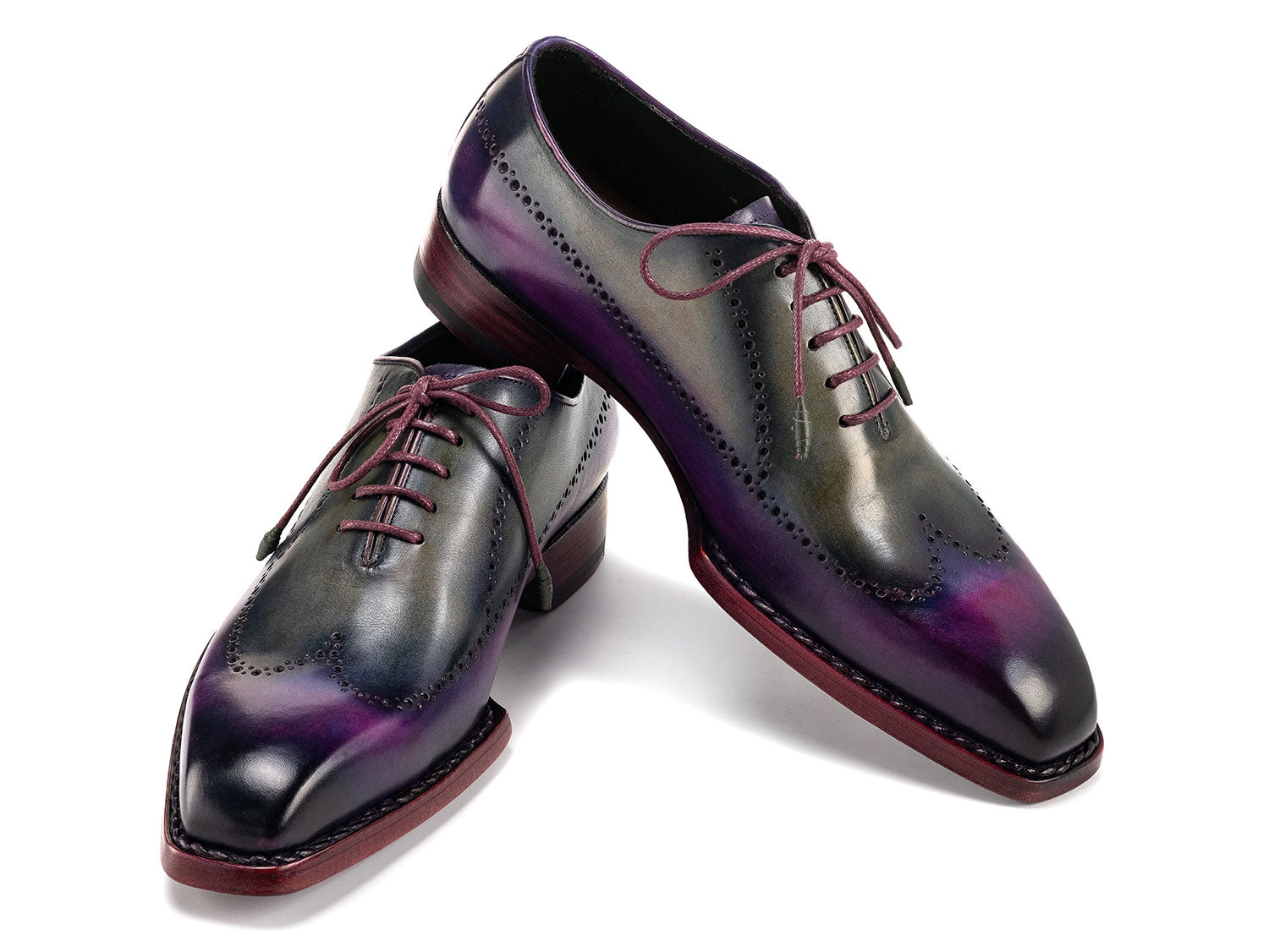 purple and black mens dress shoes Oxfords