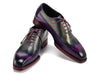 Paul Parkman Goodyear Welted Men's Wingtip Oxfords Purple & Grey (ID#81PRY73)