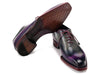 Paul Parkman Goodyear Welted Men's Wingtip Oxfords Purple & Grey (ID#81PRY73)