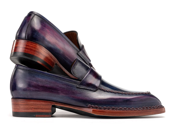 Paul Parkman Norwegian Welted Tassel Loafers Blue & Purple - 8507-BPR