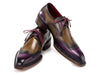 Paul Parkman Norwegian Welted Wingtip Men's Dress Shoes Purple & Olive (ID#8505-PRP)