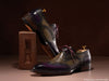 Paul Parkman Norwegian Welted Wingtip Men's Dress Shoes Purple & Olive (ID#8505-PRP)