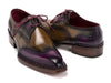 Paul Parkman Norwegian Welted Wingtip Men's Dress Shoes Purple & Olive (ID#8505-PRP)