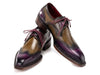 Paul Parkman Norwegian Welted Wingtip Men's Dress Shoes Purple & Olive (ID#8505-PRP)