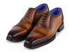 Paul Parkman Men's Goodyear Welted Cap Toe Oxfords Camel Burnished (ID#9482-CTN)