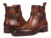 Paul Parkman Men's Dual Tone Brown Patina Leather Jodhpur Boots (ID#955BRW32)