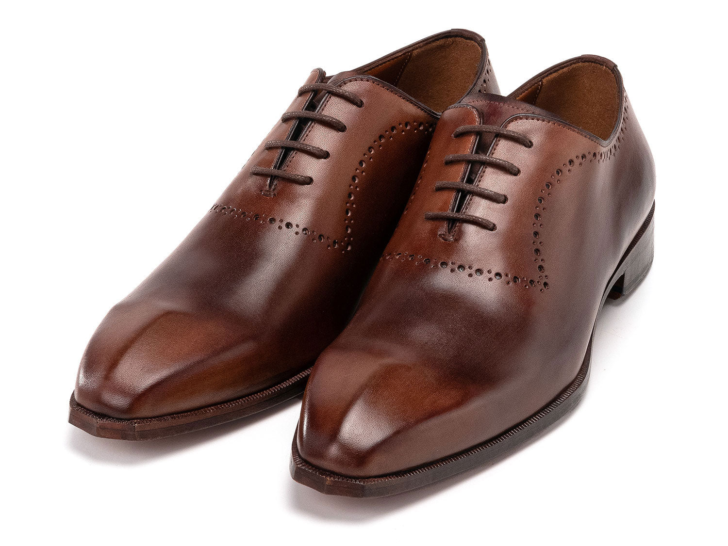 dark brown dress shoes for men Paul Parkman Men's Antique Brown Oxfords (ID#AG444BRW) EU 38