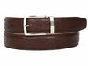 Paul Parkman Men's Handmade Genuine Ostrich Skin Belt Multiple Colors (ID#B04)